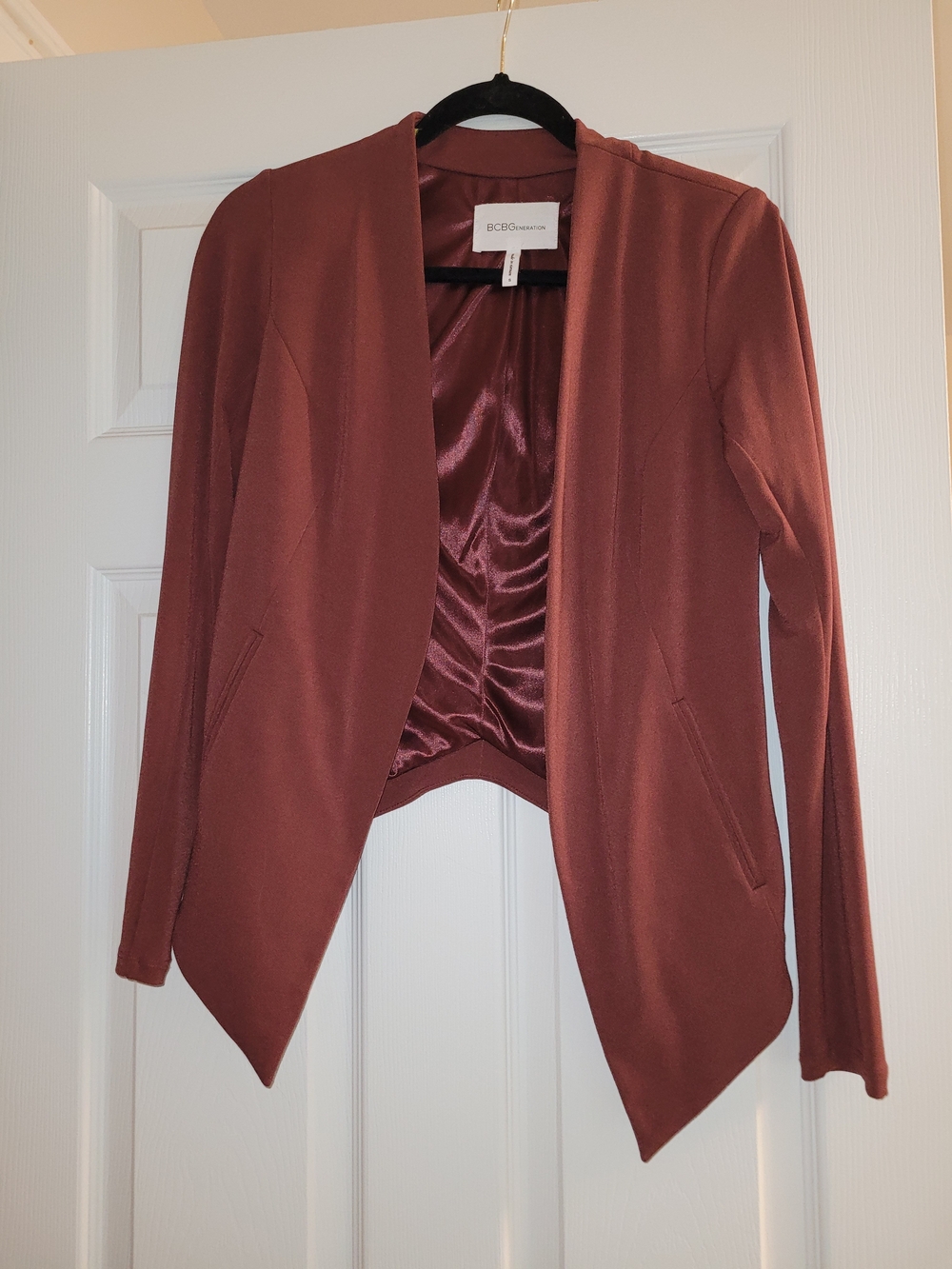 BCBGeneration Rust Open Drape Blazer - Small - Like New